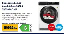 Datart Sušička prádla AEG AbsoluteCare® 8000 TR8384CC bílá nabídka