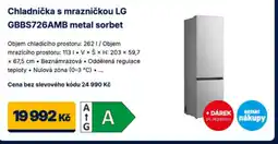 Datart Chladnička s mrazničkou LG GBBS726AMB metal sorbet nabídka