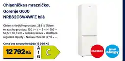 Datart Chladnička s mrazničkou Gorenje G600 NRB62C6W4WFE bílá nabídka