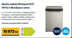 Datart Myčka nádobí Whirlpool W7F HP43 X MaxiSpace nerez nabídka