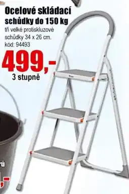 EVA Ocelové skládací schůdky do 150 kg nabídka