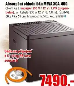 EVA Absorpční chladnička MEVA XCA-40G nabídka