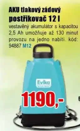 EVA AKU tlakový zádový postřikovač nabídka