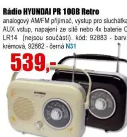 EVA Rádio HYUNDAI PR 100B Retro nabídka