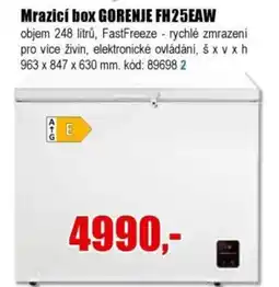 EVA Mrazicí box GORENJE FH25EAW nabídka