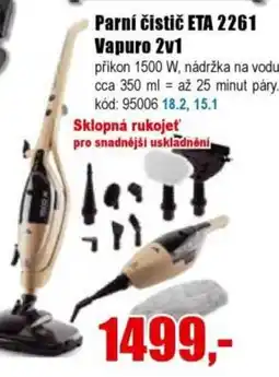EVA Parní čistič ETA 2261 Vapuro 2v1 nabídka