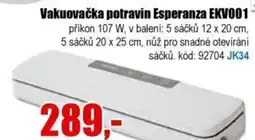 EVA Vakuovačka potravin Esperanza EKV001 nabídka