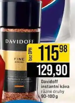 Jip Davidoff instantni káva různé druhy nabídka