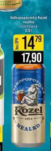 Jip Velkopopovický Kozel nealko polotmavé nabídka