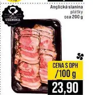 Jip Anglická slanina plátky cca 200 g 100g nabídka