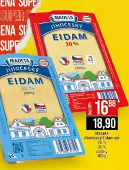 Jip Madeta Jihočeský Eidam sýr 20% 30% plátky nabídka