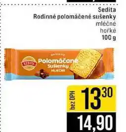 Jip Sedita Rodinné polomáčené sušenky mléčné horké nabídka