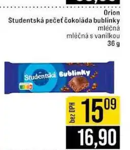 Jip Orion Studentská pečeť čokoláda bublinky mléčná mléčná s vanilkou nabídka