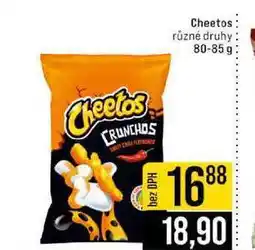 Jip Cheetos různé druhy nabídka