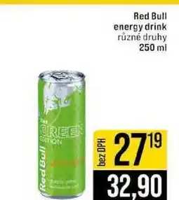 Jip Red Bull energy drink různé druhy nabídka