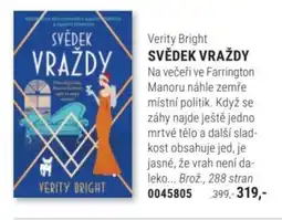 Knižní klub Verity Bright SVĚDEK VRAŽDY nabídka