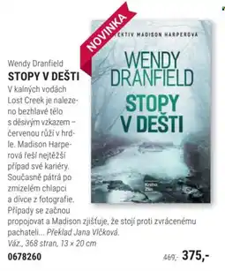 Knižní klub Wendy Dranfield STOPY V DEŠTI nabídka