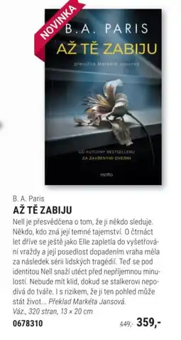 Knižní klub B.A. PARIS AŽ TĚ ZABIJU nabídka
