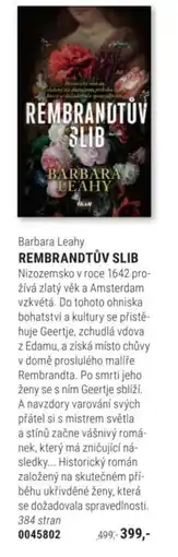 Knižní klub Barbara Leahy REMBRANDTŮV SLIB nabídka