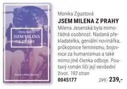 Knižní klub Monika Zgustová JSEM MILENA Z PRAHY nabídka