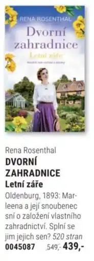 Knižní klub Rena Rosenthal DVORNÍ ZAHRADNICE Letní záře nabídka