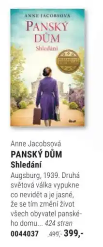 Knižní klub Anne Jacobsová PANSKÝ DŮM Shledání nabídka