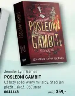 Knižní klub Jennifer Lynn Barnes POSLEDNÍ GAMBIT nabídka