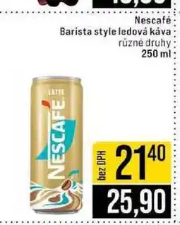 Jip Nescafé Barista style ledová káva různé druhy nabídka