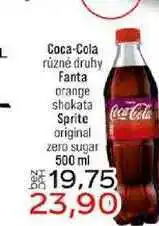 Jip Coca-Cola různé druhy Fanta orange shokata Sprite original zero sugar nabídka