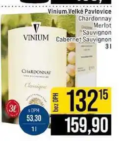 Jip Vinium Velké Pavlovice Chardonnay Merlot Sauvignon Cabernet Sauvignon nabídka