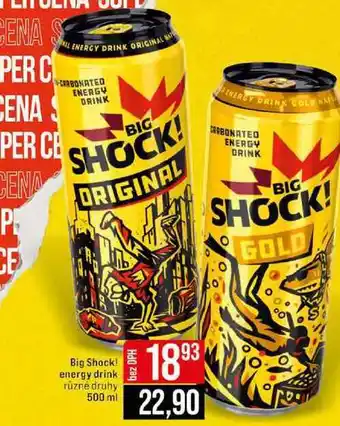 Jip Big Shock! energy drink různé druhy nabídka