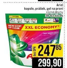 Jip Ariel kapsle, prášek, gel na prani různé druhy 38-63 dávek nabídka