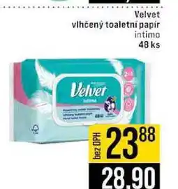 Jip Velvet vlhčený toaletni papir intimo 48 ks nabídka