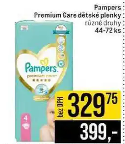 Jip Pampers Premium Care dětské plenky různé druhy 44-72 ks nabídka