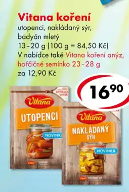 CBA Vitana koření nabídka