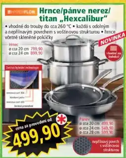Norma Hrnce/pánve nerez/ titan,,Hexcalibur" nabídka