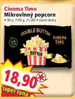 Norma Cinema Time Mikrovlnný popcorn nabídka