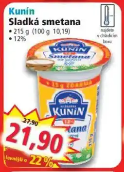 Norma Kunín Sladká smetana nabídka