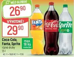 Globus Coca-Cola, Fanta, Sprite nabídka