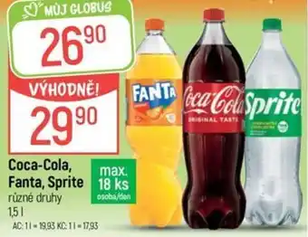 Globus Coca-Cola, Fanta, Sprite nabídka