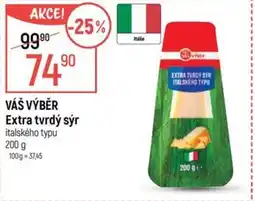 Globus VÁŠ VÝBĚR Extra tvrdý sýr nabídka