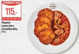 Globus Pikantní kuřecí játra s bramboráčky nabídka