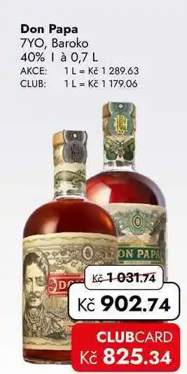 TRAVEL FREE Don Papa 7YO, Baroko 40% nabídka