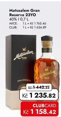 TRAVEL FREE Matusalem Gran Reserva 23YO 40% nabídka