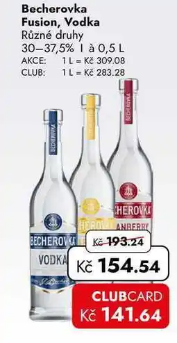 TRAVEL FREE Becherovka Fusion, Vodka 30-37,5% 1 à nabídka