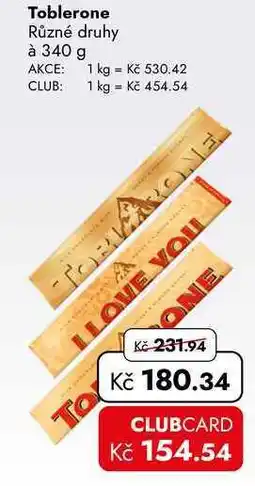 TRAVEL FREE Toblerone nabídka