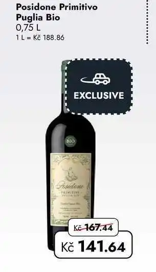 TRAVEL FREE Posidone Primitivo Puglia Bio nabídka