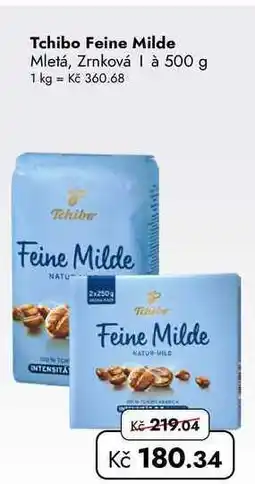 TRAVEL FREE Tchibo Feine Milde Mletá, Zrnková nabídka
