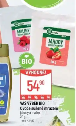 Globus VÁŠ VÝBĚR BIO Ovoce sušené mrazem nabídka