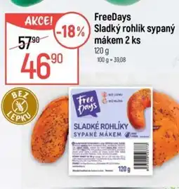 Globus FreeDays Sladký rohlík sypaný mákem 2 ks nabídka